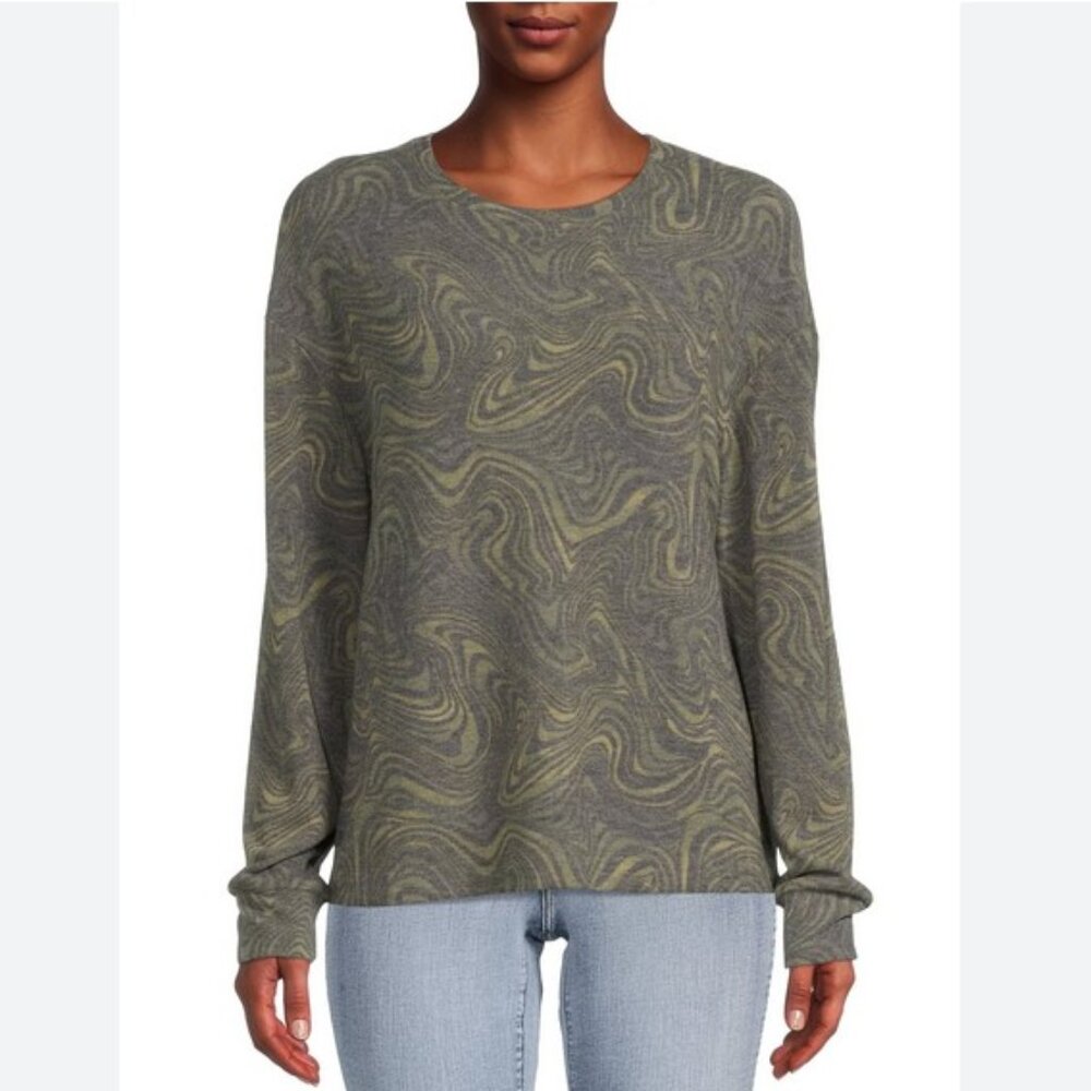 NWT Green Cozy Marbled Tops